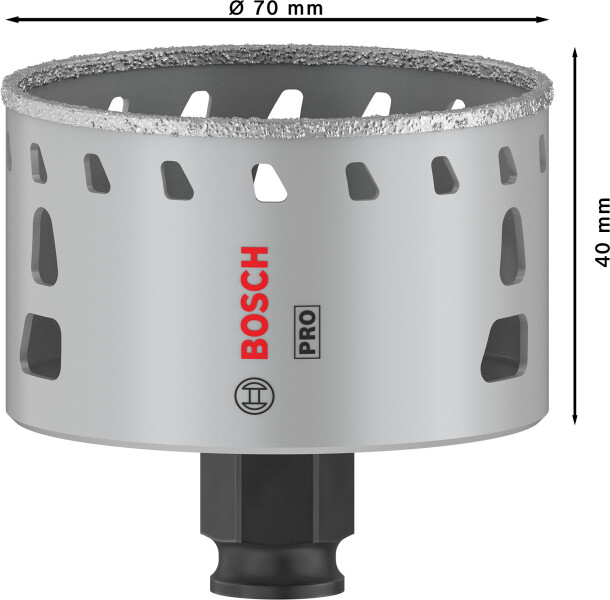 Bosch 2608901570 PRO Tile PC Plus Diamantgatzaag Voor Tegels - 70mm - Detailed view of the product