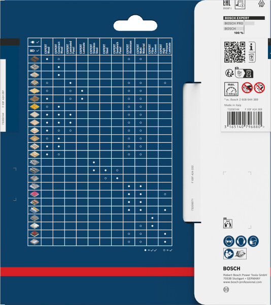 Bosch 2608644122 Expert Cirkelzaagblad - 165 X 20 X 4T - Vezelcement - Carbide - Detailed view of the product