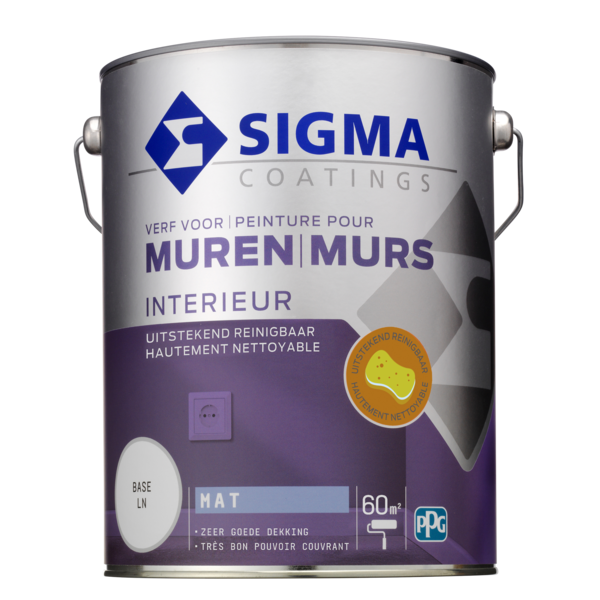 Sigma Muurverf Reinigbaar Mat - Op Kleur Gemengd - 5L