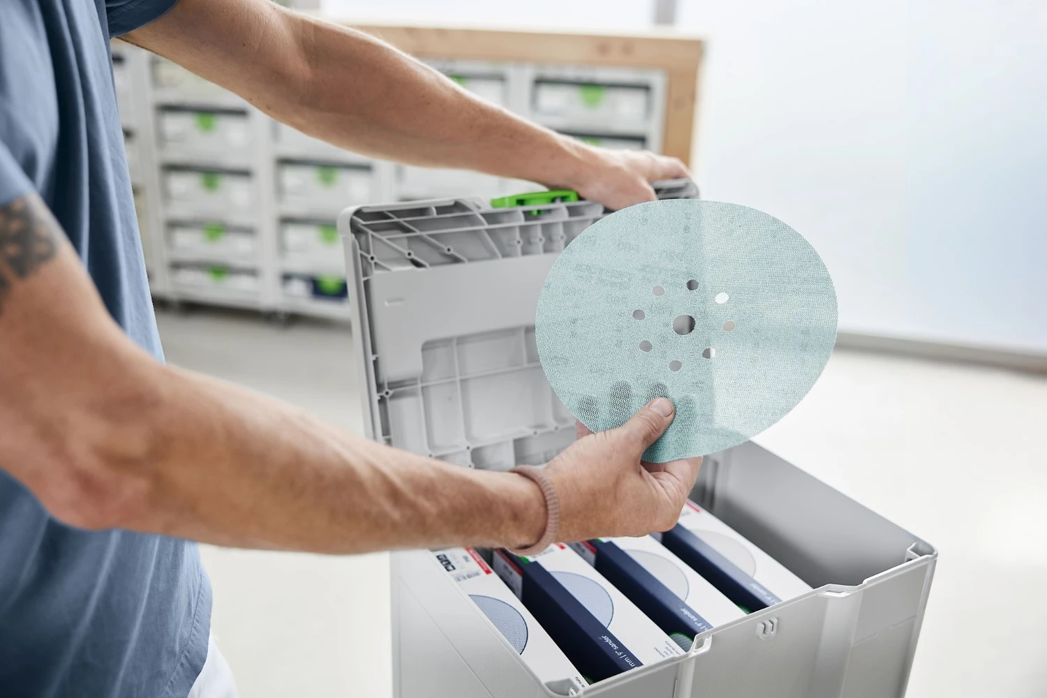 Festool SYS-STF D225 GR NET-Set Schuurmateriaal-Systainer³ Granat SYS-STF Granat Net D 225 In Systainer thumbnail 3