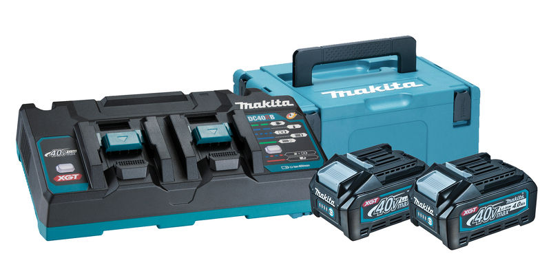 Makita 191U00-8 40V XGT Li-Ion Accu Starterset (2x 4.0Ah) + Duolader In Mbox EAN: 88381582902