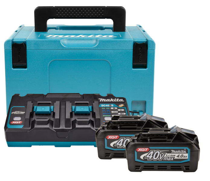 Makita 191U00-8 40V XGT Li-Ion Accu Starterset (2x 4.0Ah) + Duolader In Mbox - Detailed view of the product