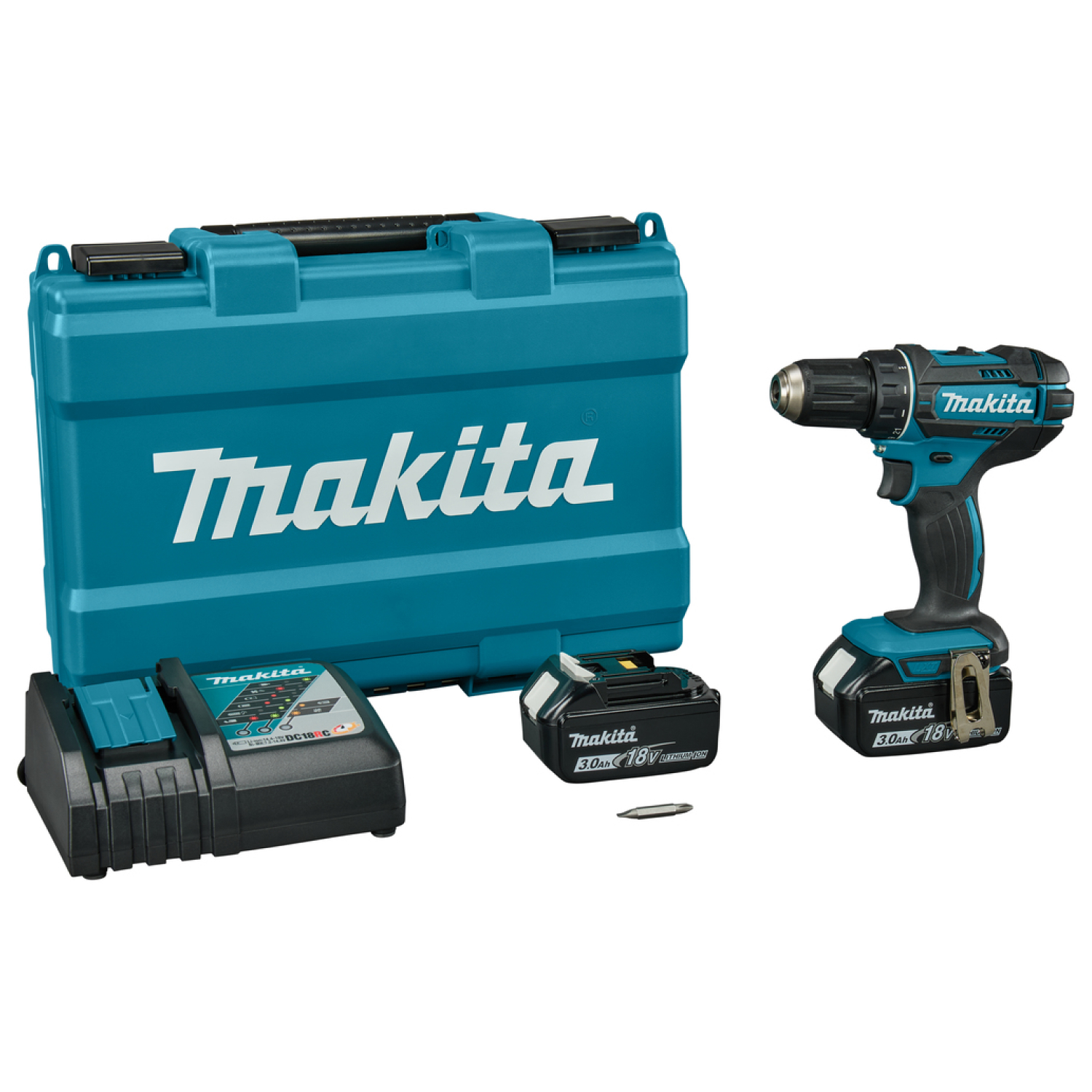 Makita DDF482RFE 18V Li-Ion Accu Boor-/schroefmachine Set (2x 3.0Ah Accu) In Koffer