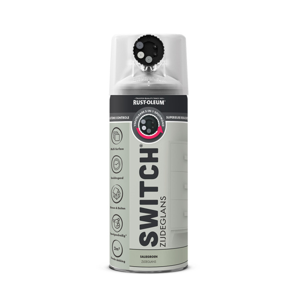 Rust-Oleum Switch Spuitlak - Zijdeglans Saliegroen - 400ml - Default image for the product