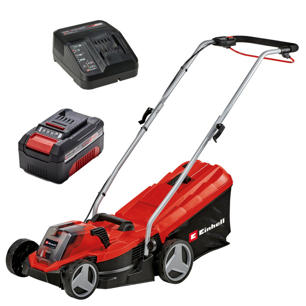 Einhell GE-CM 18/33 Li Kit 18V Li-Ion Accu Grasmaaier Set (1x 4,0Ah) - 30L - 33cm - Koolborstelloos