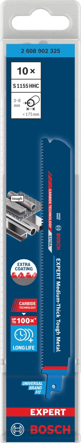 Bosch EXPERT S1155HHC Medium-Thick Tough Reciprozaagblad - 175mm - Metaal (10st) thumbnail 2