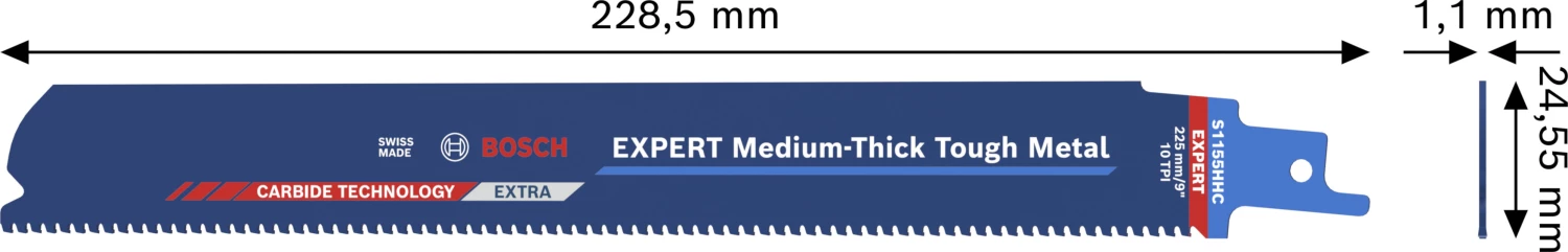 Bosch EXPERT S1155HHC Medium-Thick Tough Reciprozaagblad - 175mm - Metaal (10st) thumbnail 4