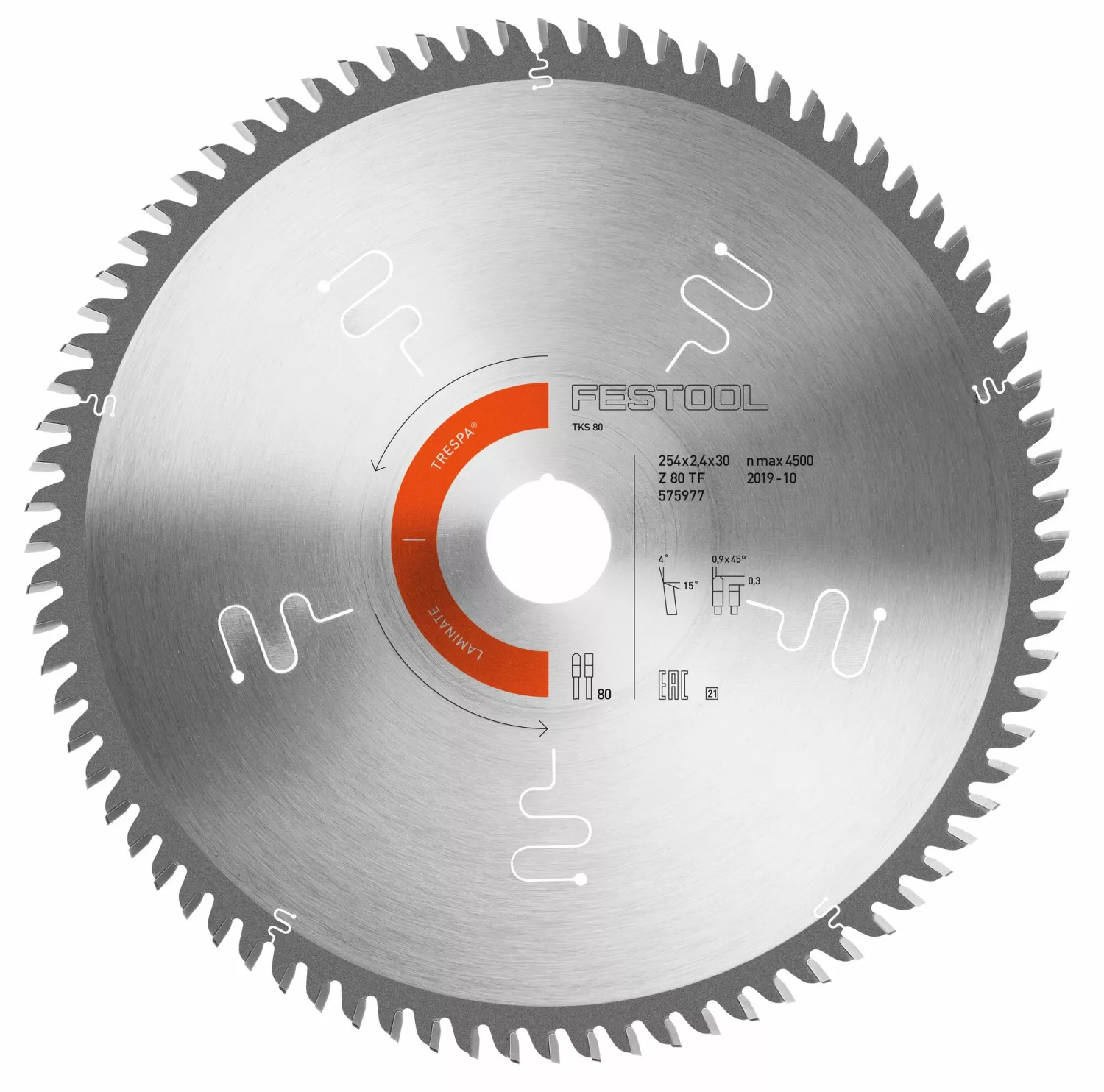 Festool 575977 HW 254x2,4x30 TF80 L Speciaal Cirkelzaagblad - 254mm