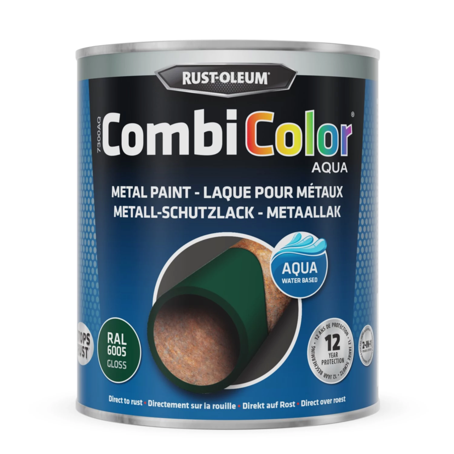Rust-Oleum Combicolor Aqua Hoogglans - Ral 6005 Mosgroen - 0,75L