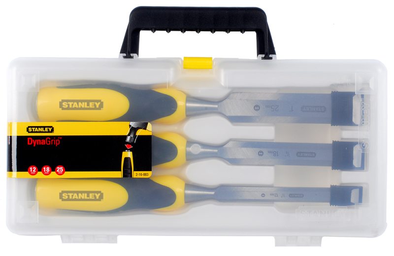 Stanley 2-16-883 3 Delige Dynagrip Steekbeitelset In Koffer - Detailed view of the product