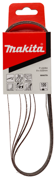 Makita P-43284 Schuurband Red - K100 - 9 X 533mm (5st) - Detailed view of the product