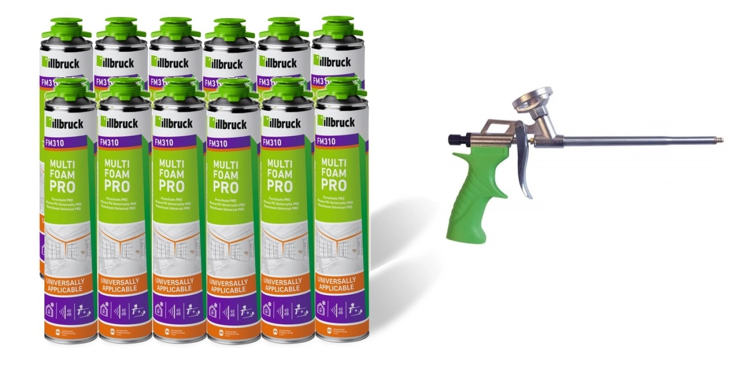 Illbruck PUR Set Inclusief Pistool En 12x FM310 afbeelding