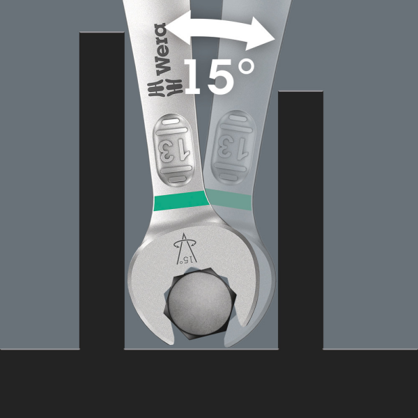 Wera 05020230001 5-delige Joker Ringsteeksleutelset Met Etui - 8 - 19mm - Detailed view of the product