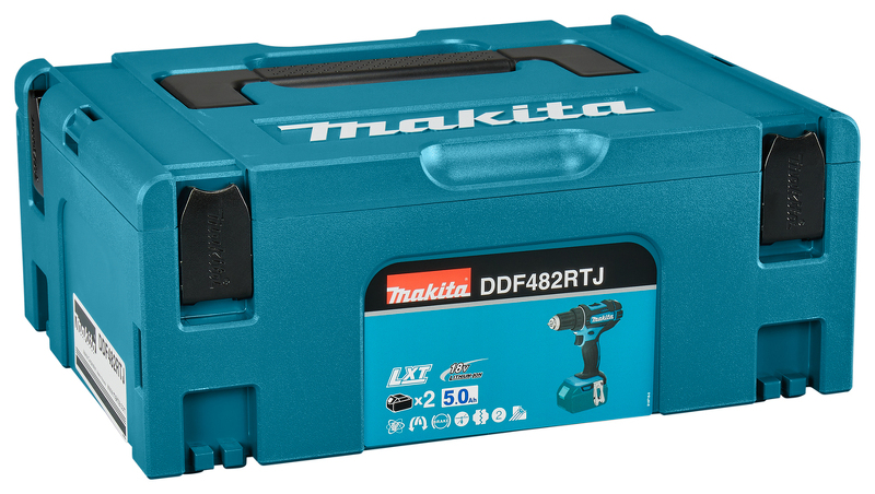 Makita DDF482RTJ 18V Li-Ion Accu Boor-/schroefmachine Set (2x 5.0Ah Accu) In Mbox - Detailed view of the product