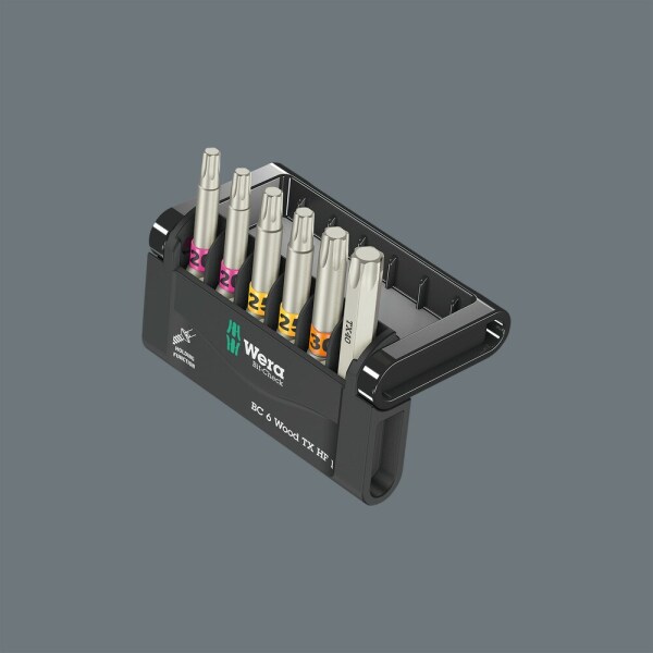 Wera 05056470001 6-delige Bit-Check 6 Wood TX HF 1 - TX - Detailed view of the product