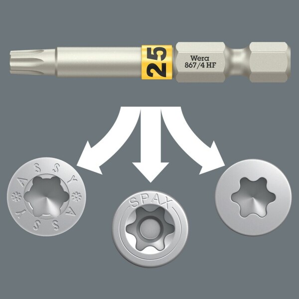 Wera 05056470001 6-delige Bit-Check 6 Wood TX HF 1 - TX - Detailed view of the product
