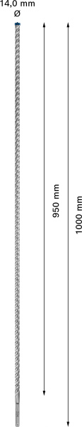 Bosch 2608900126 EXPERT Hamerboor SDS Plus-7X - 14x950x1000mm - Detailed view of the product