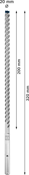 Bosch 2608900222 EXPERT Hamerboor SDS Max-8X - 18x400x540mm - Detailed view of the product