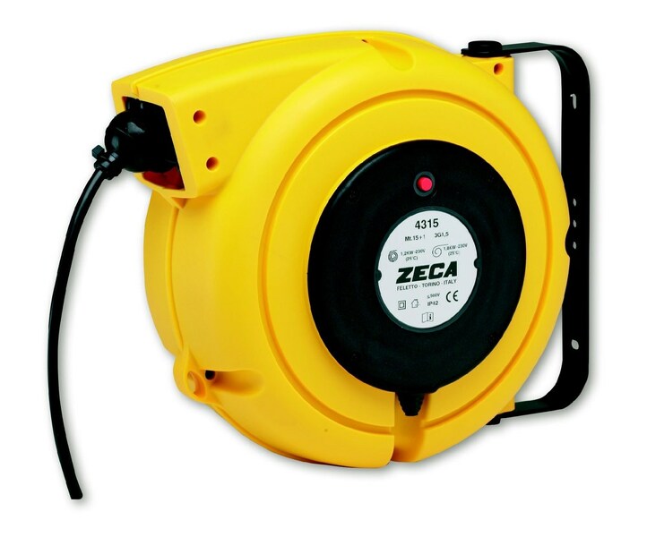 Zeca ZEEL4325/15 Kabelhaspel Met PVC Kabel 3 Stroomgeleiders - H05VVF Igus CF900 - 3x2,5mm² - 15m