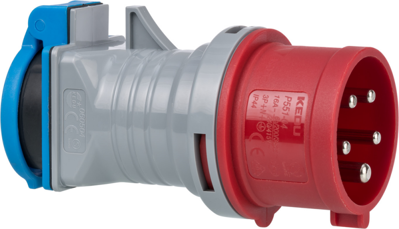 Brennenstuhl 1081690 CEE-adapter Naar Stopcontact Met Aardcontact - CEE 400V/16A - 230V/16A - Detailed view of the product