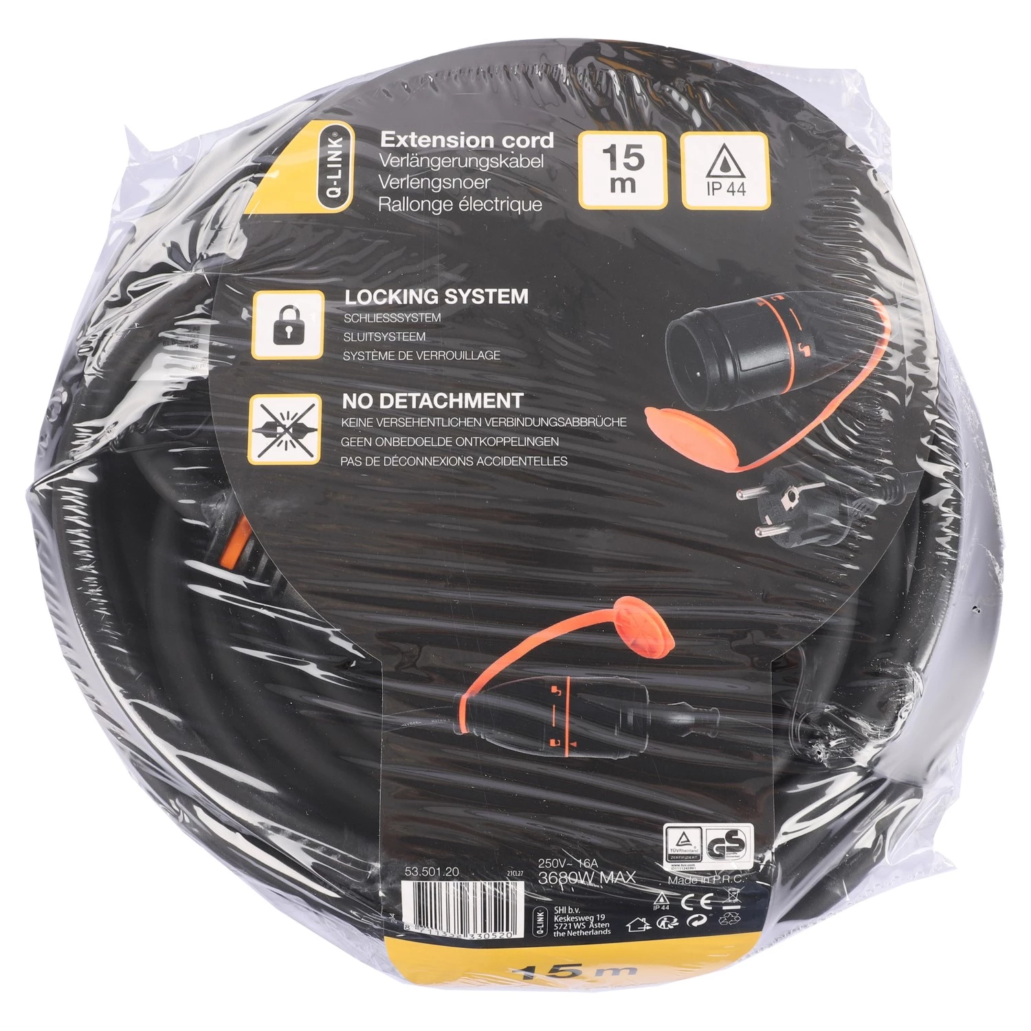 Q-link 53.501.20 Verlengsnoer RA3X1.5 H07RNF - IP44 - 15m thumbnail 2