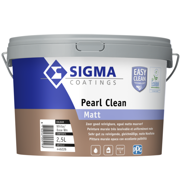 sigma sigmapearl clean matt lichte kleur 2.5 ltr