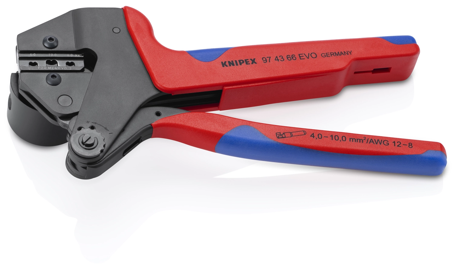 Knipex 97 43 66 EVO MC4 EVO2 Krimptang Voor Verwisselbare Krimpprofielen