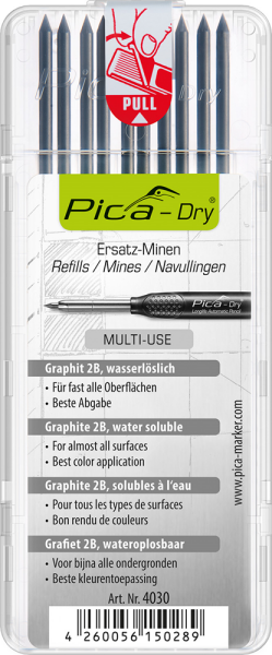 Pica 4030 Dry Navulling In Blister - Grafiet (10st)