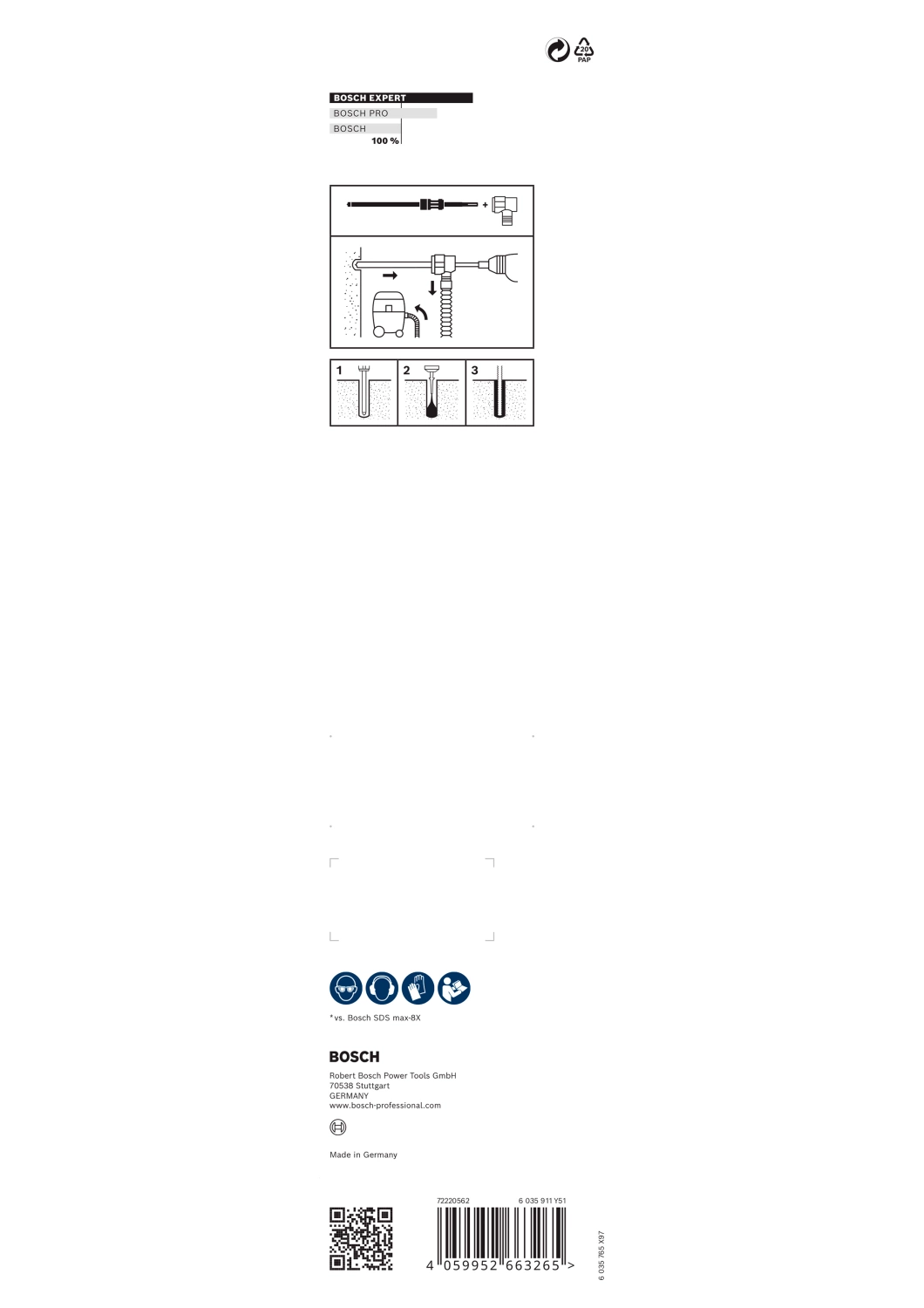 Bosch 2608901794 EXPERT Hamerboor SDS Clean SDS Max-8X - 24x400x650mm thumbnail 3