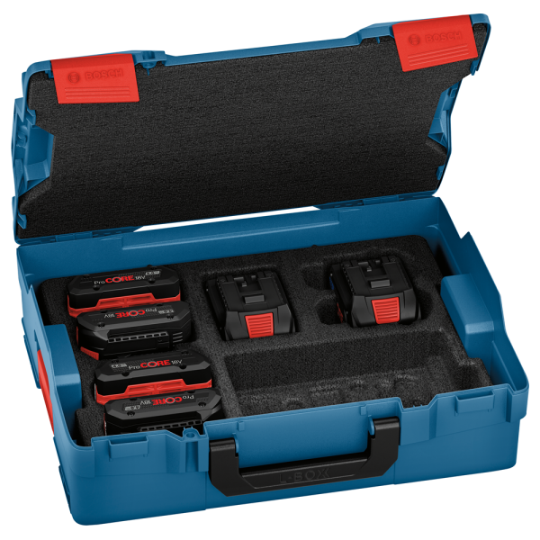 Bosch 1600A02A2T 6-delige 18V ProCore Accu Set (4x 4,0Ah En 2x 8,0Ah) In L-BOXX - Detailed view of the product