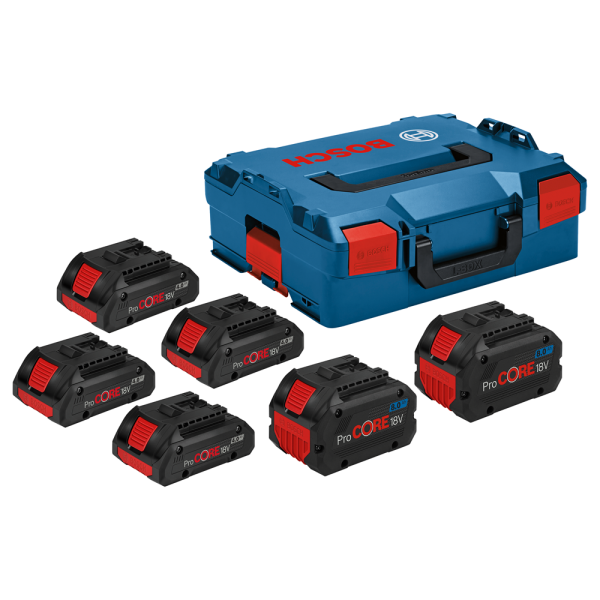 Bosch 1600A02A2T 6-delige 18V ProCore Accu Set (4x 4,0Ah En 2x 8,0Ah) In L-BOXX - Detailed view of the product