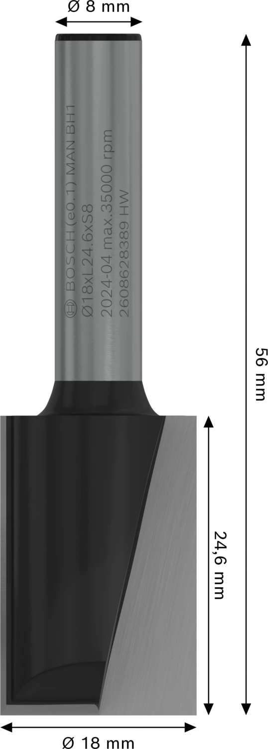 Bosch 2608628389 Vingerfrees - 2 Snijvlakken - Hardmetaal - 18x25mm thumbnail 4