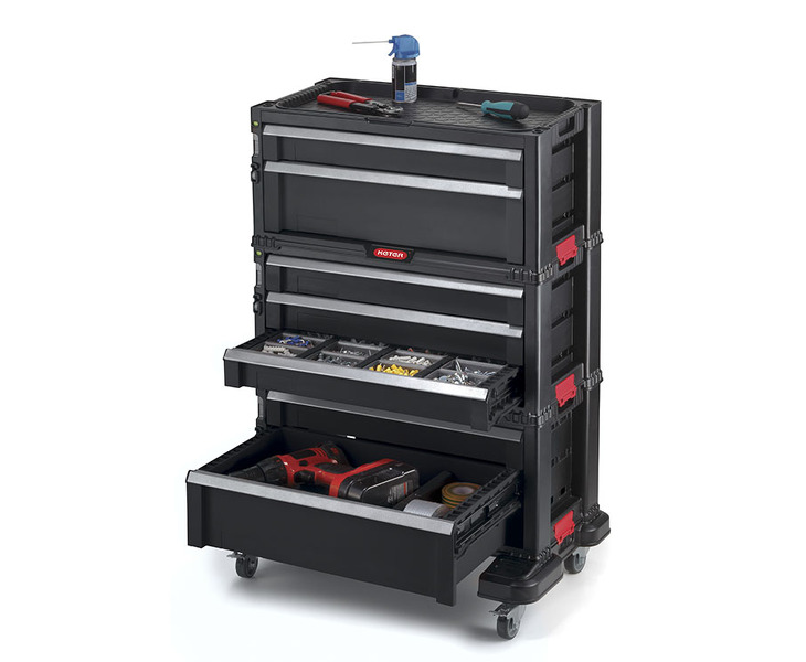 Keter 238557 Module Ladenkast 7 Lades - Zwart - Detailed view of the product