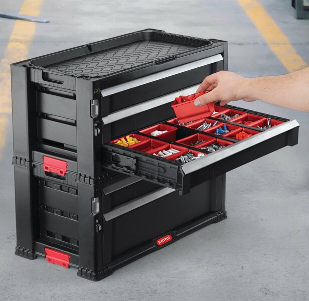 Keter 238557 Module Ladenkast 7 Lades - Zwart - Detailed view of the product