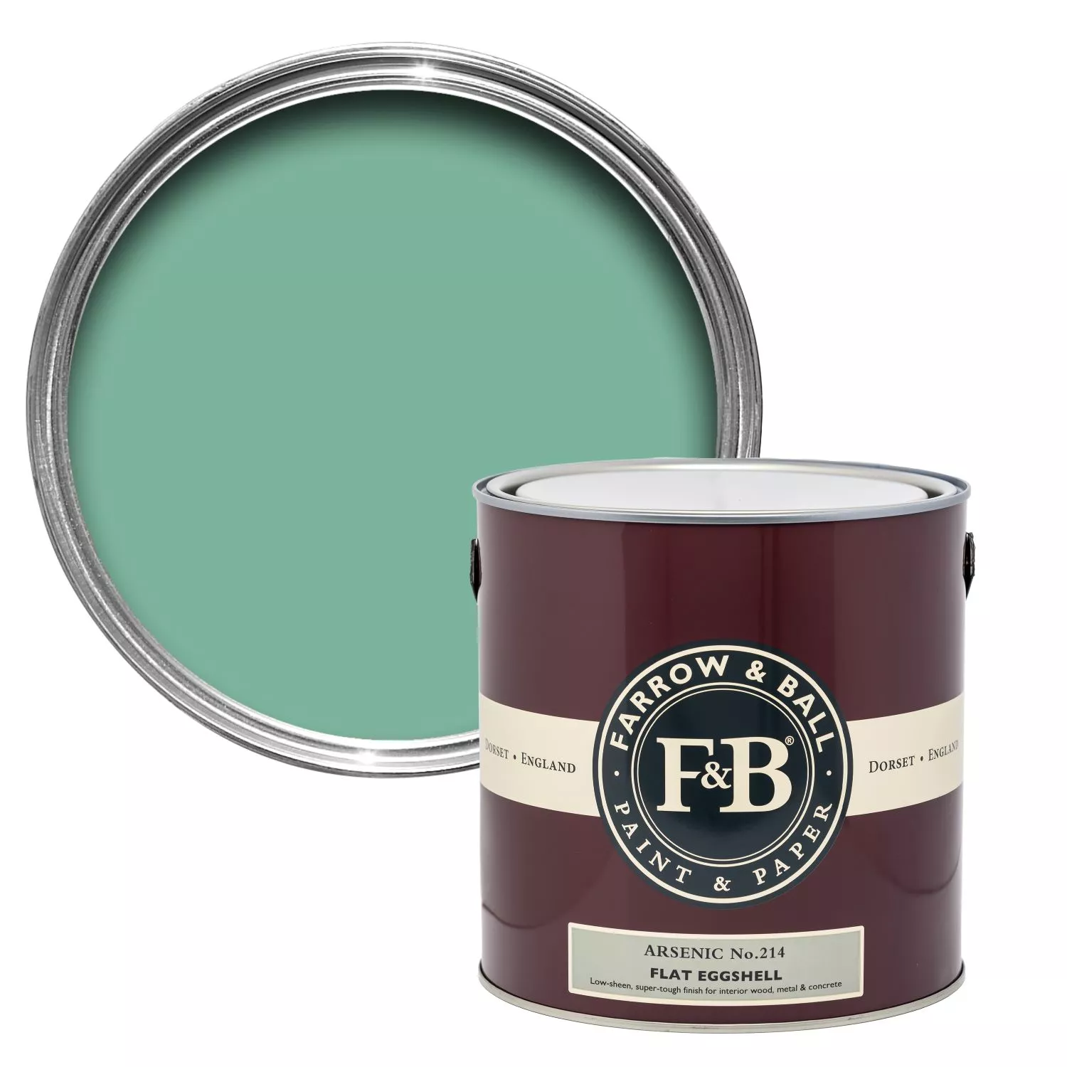 Farrow&Ball Flat Eggshell Arsenic No.214 - 2,5L