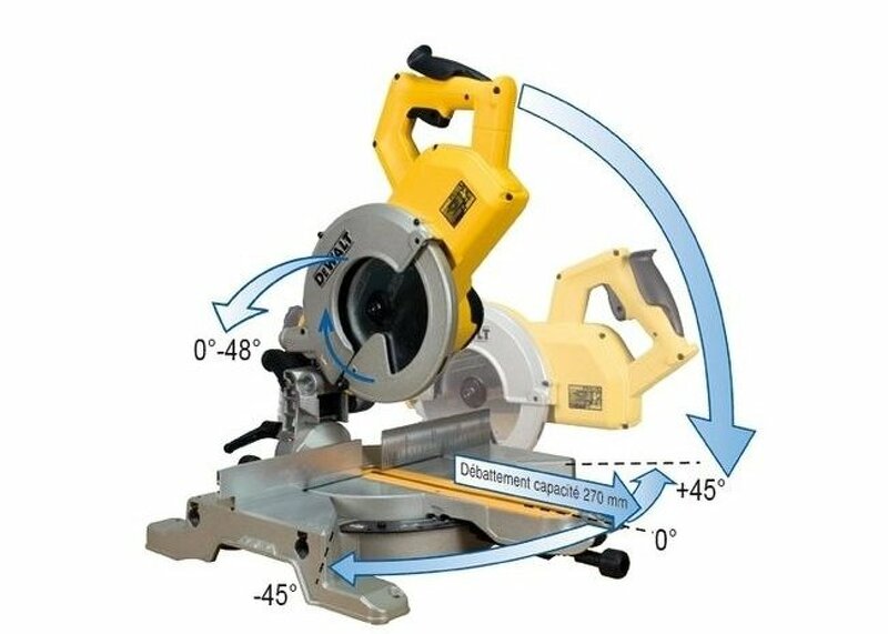 DeWALT DWS777 Afkortzaag Met XPS Zaaglijnindicator - 1800W - 216 X 30mm - Detailed view of the product