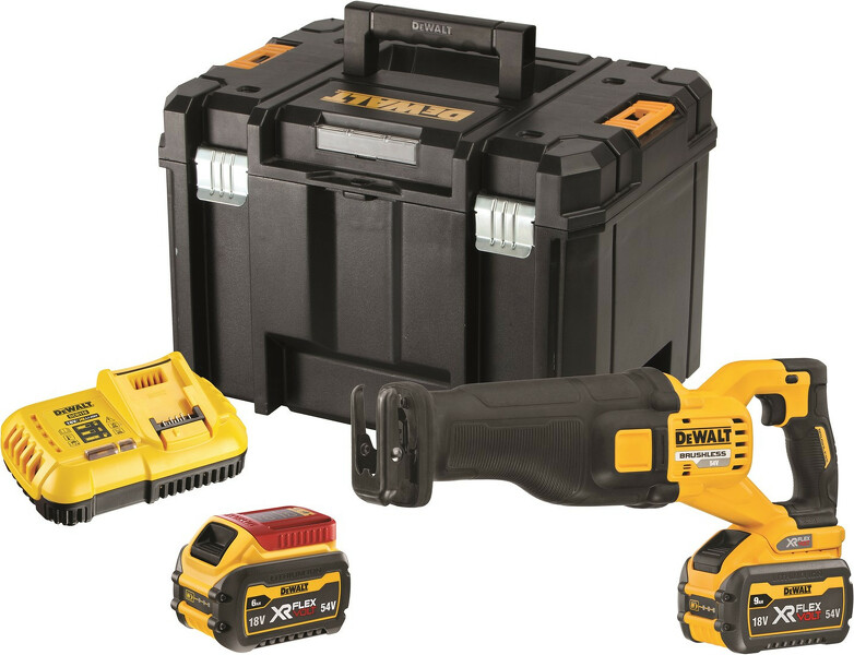 DeWALT DCS389X2-QW 54V Li-ion FlexVolt Accu Reciprozaag Set (2x 9.0Ah) In TSTAK Koffer EAN: 5035048736685