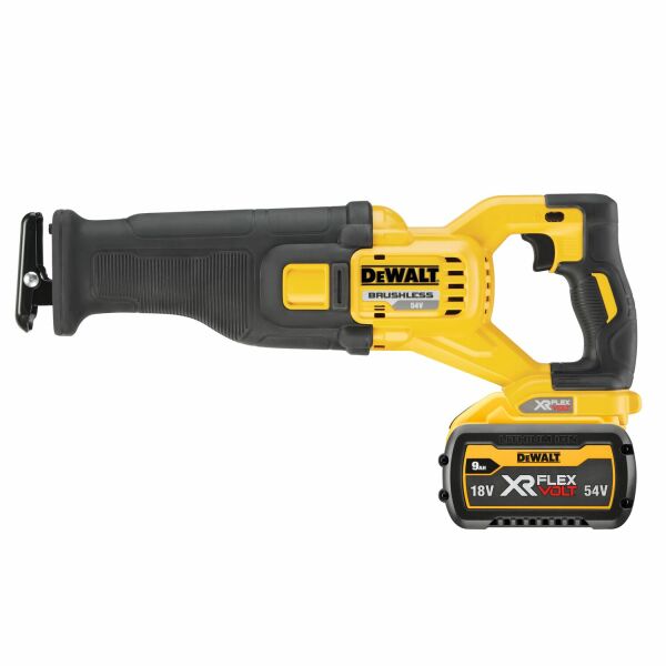 DeWALT DCS389X2-QW 54V Li-ion XR FlexVolt Accu Reciprozaag Set (2x 9.0Ah) In TSTAK - Detailed view of the product