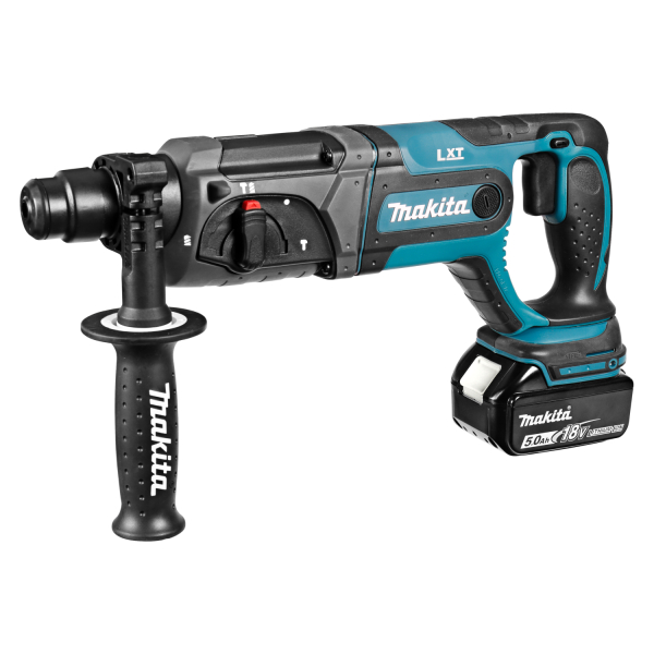 Makita DHR241RTJ 18V Li-Ion Accu SDS-plus Combihamer Set (2x 5.0Ah Accu) In Mbox - 2J - Detailed view of the product