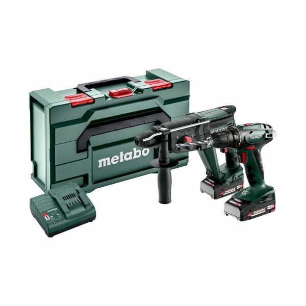 Metabo Comboset 2.3.2. 18V Li-ion Accu Schroefboormachine En Combihamer Set (2x2.0Ah) In MetaBOX EAN: 4061792225640