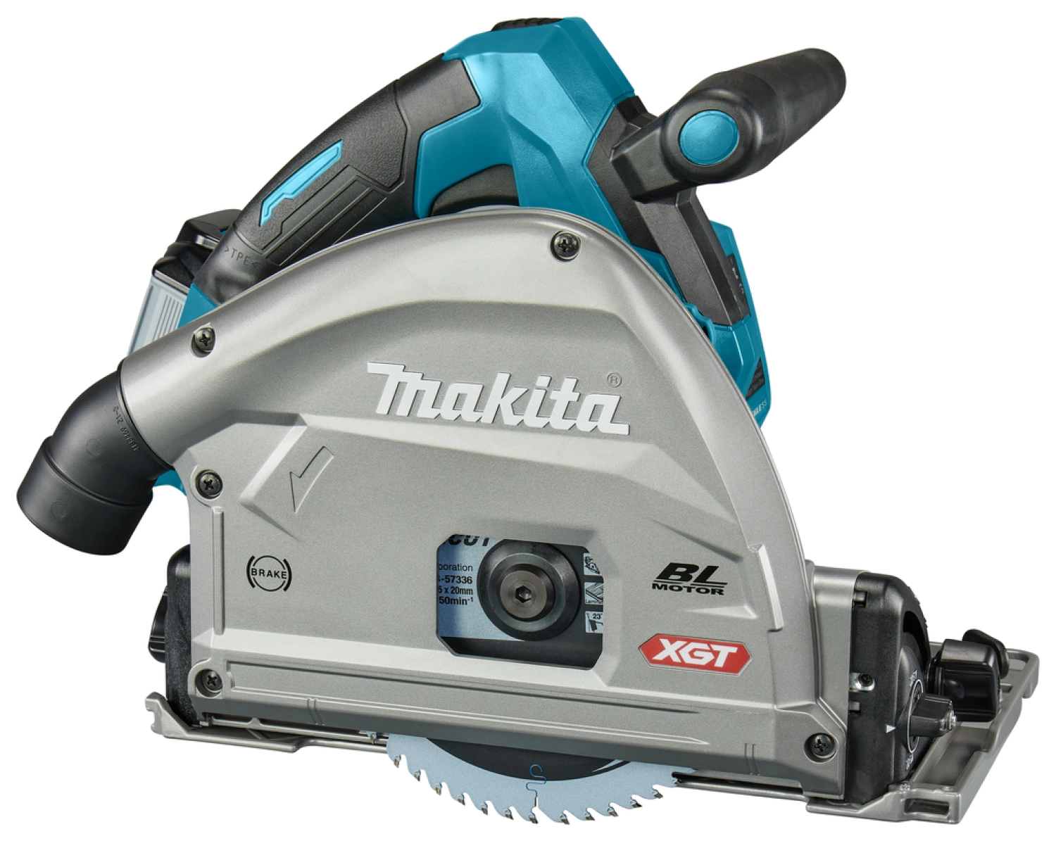 Makita SP001GM102 XGT40V Max Li-Ion Accu Invalcirkelzaag (4,0Ah Accu En Lader) In Mbox Met AWS Zender + 1 Geleiderail In Tas - 165mm thumbnail 4