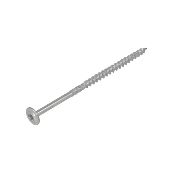 DynaPlus 0286.01.50801 Houtbouwschroef - TX30 - 6.0 X 120/60mm - Tellerkop - Deeldraad - Verzinkt (50st) - Detailed view of the product