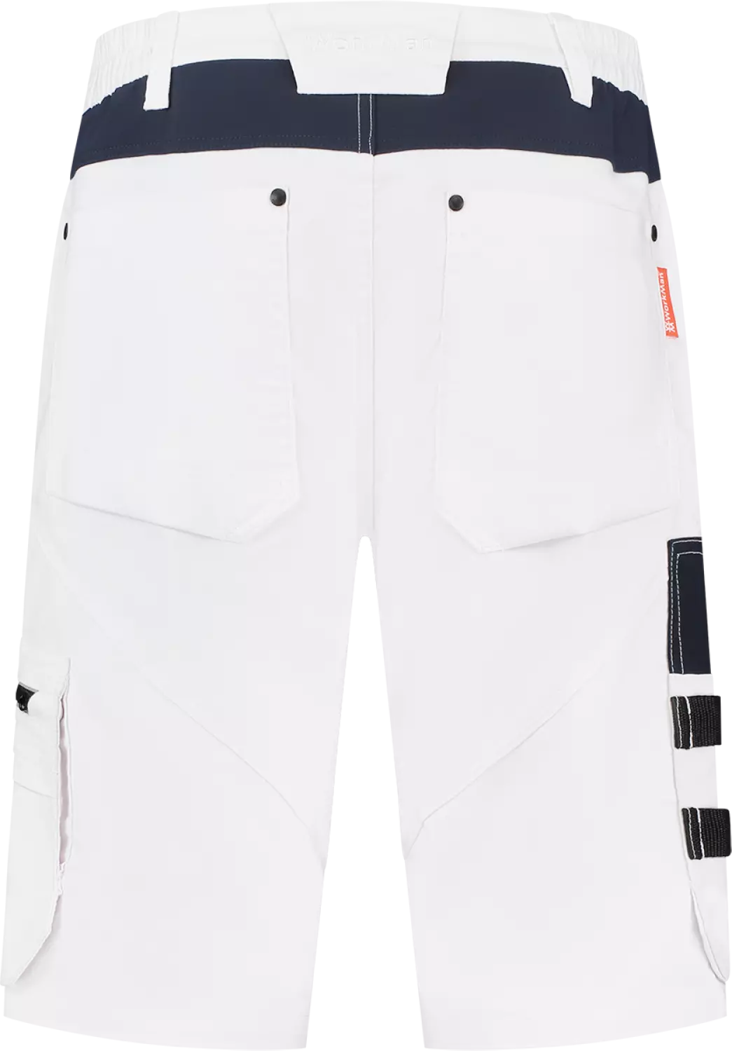 Workman 9003 STRETCH Bermuda Werkbroek - Wit / Navy - Maat 50 (34/34) thumbnail 2