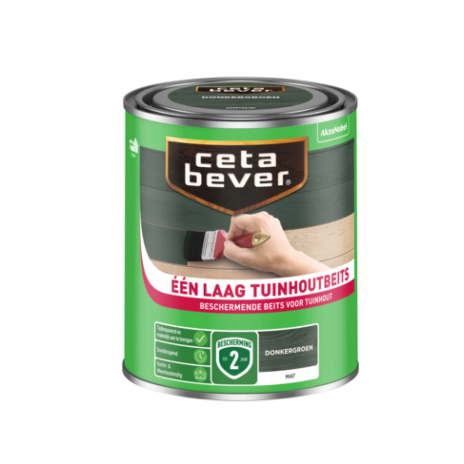 Cetabever Een Laag Tuinbeits - Donkergroen - 0,75L