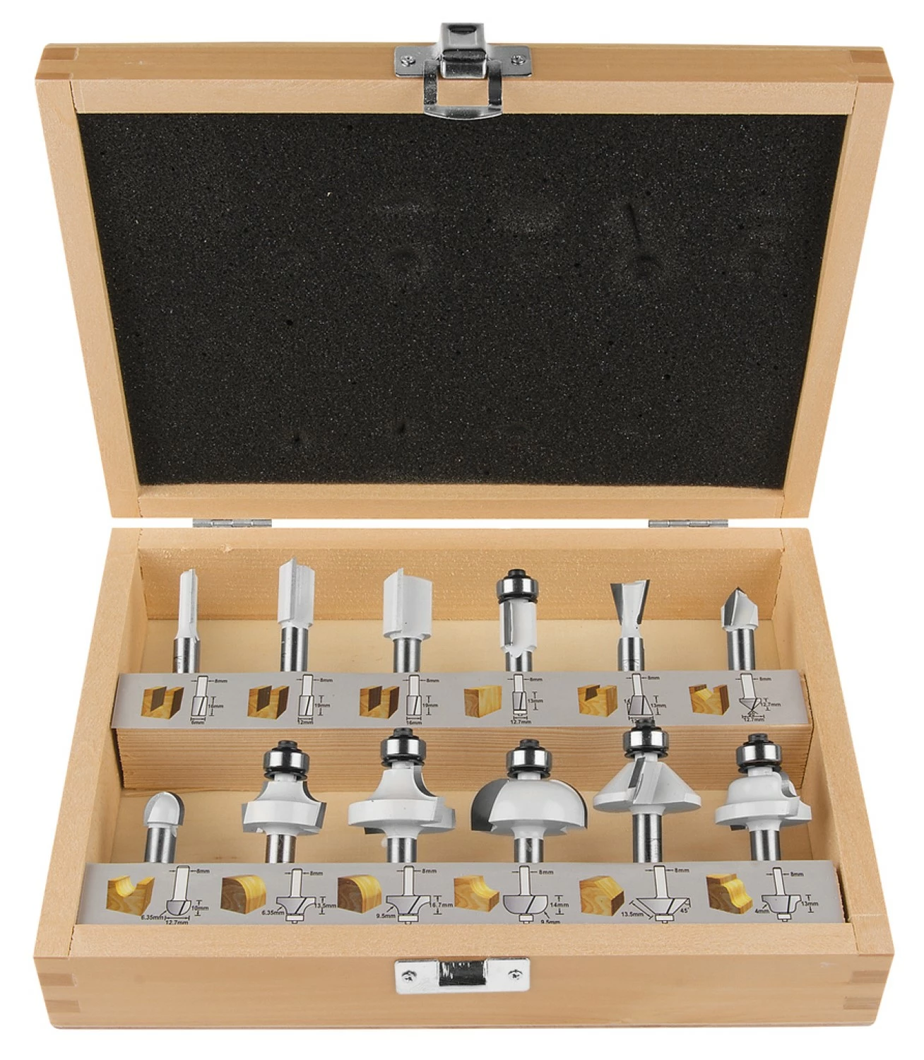 Makita D-53556 12-delige Freesset - 8mm