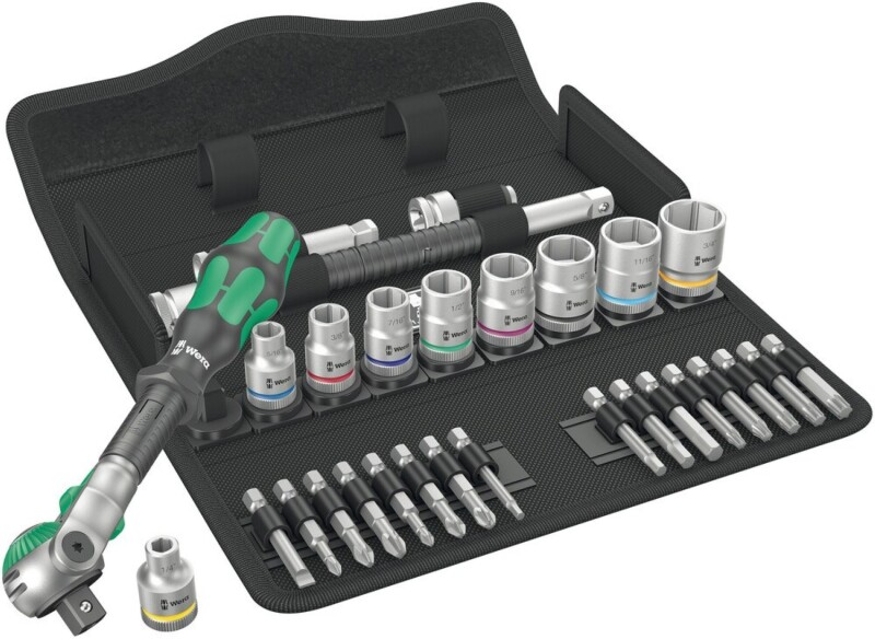 Wera 05004049001 29-delige 8100 SB 9 Zyklop Speed Ratel- En Doppenset In Etui - 3/8" - Default image for the product