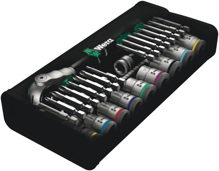 Wera 05004049001 29-delige 8100 SB 9 Zyklop Speed Ratel- En Doppenset In Etui - 3/8" - Detailed view of the product