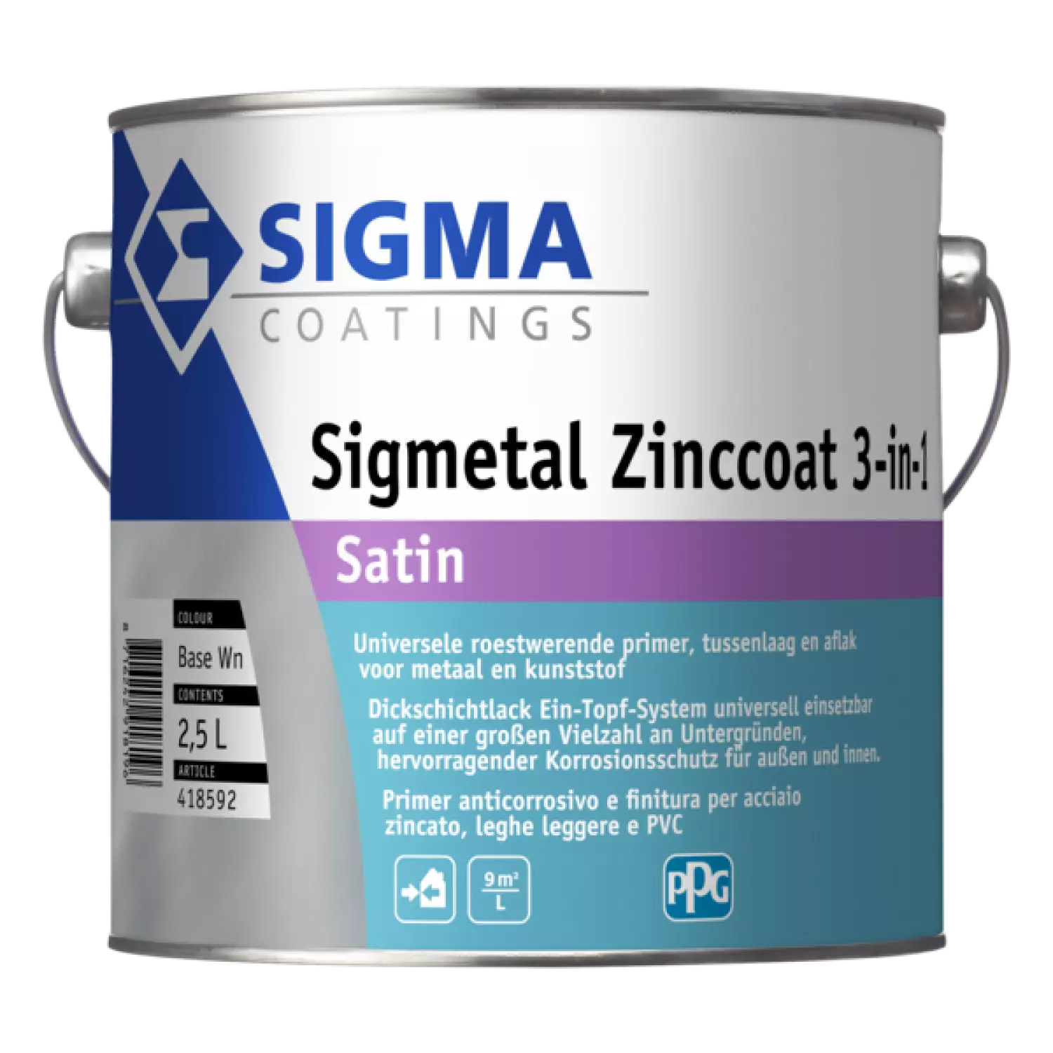 Sigma Sigmetal Zinccoat 3-in1 Satin - 2,5L