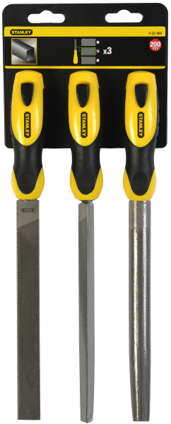 Stanley 0-22-464 Vijlenset Halfzoet 3 Delig 200mm - Detailed view of the product
