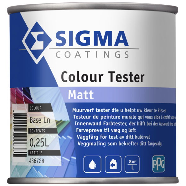 sigma colour tester mat kleur 0.25 ltr